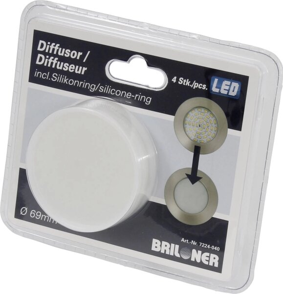 SET 4x difuzor pentru corpuri de iluminat încastrate Briloner 7224-040 d. 69 mm