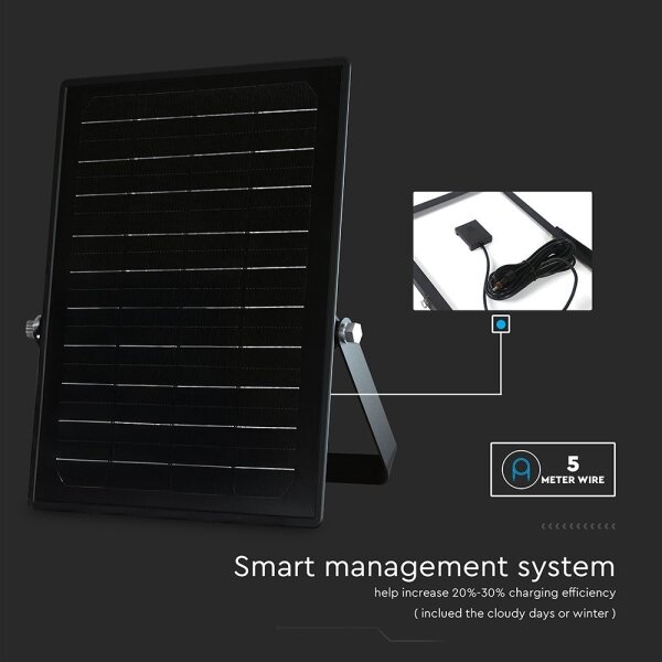 Proiector solar LED reglabil 10W 3,7V 4000/6000K IP65 cu senzor + DO