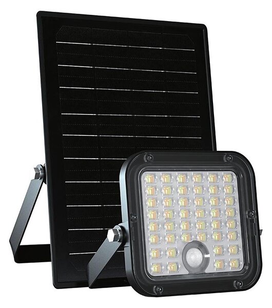 Proiector solar LED reglabil 10W 3,7V 4000/6000K IP65 cu senzor + DO
