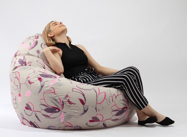 Fotoliu Nirvana Gigant, Material Textil - Flower Buds