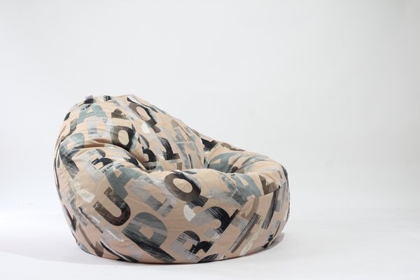 Fotoliu Nirvana Gigant, Material Textil - Army Scrabble