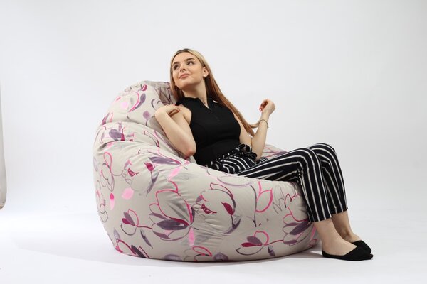 Fotoliu Nirvana Gigant, Material Textil - Flower Buds