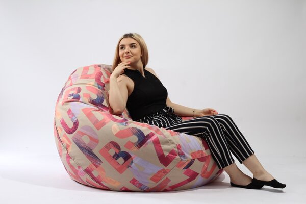 Fotoliu Nirvana Gigant, Material Textil - Crimson