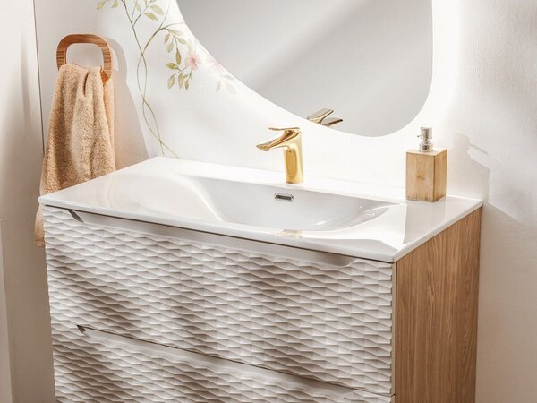 Comad Sky lavoar 101x46 cm dreptunghiular mobilier alb luciu SKY 100/DP-8099