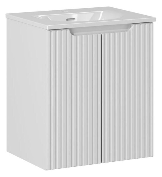 Set dulap Comad Nova White NOVA WHITE 82-50-2D, lavoar Comad Sky 3 SKY 3 50CM DP (E-8099-3-50)