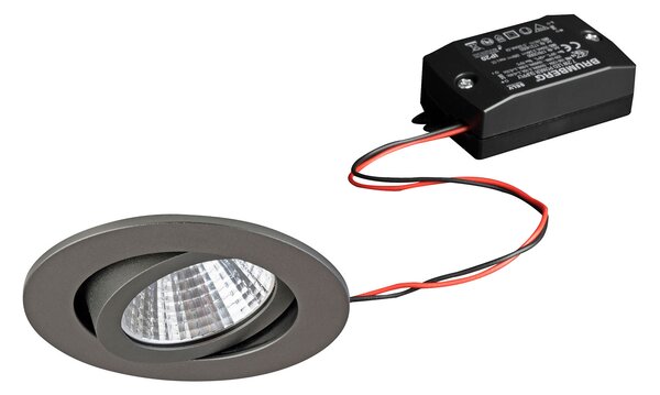 BRUMBERG proiector înc. LED 38° rot. titan 2.700K, Gri, Hol, Metal, Modern, Corpuri de iluminat încastrate rotunde
