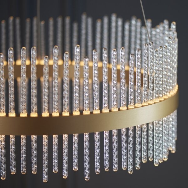Lustră LED dimabilă pe cablu Endon 107671 ADRIEL LED/41W/230V 3000K auriu/transparent