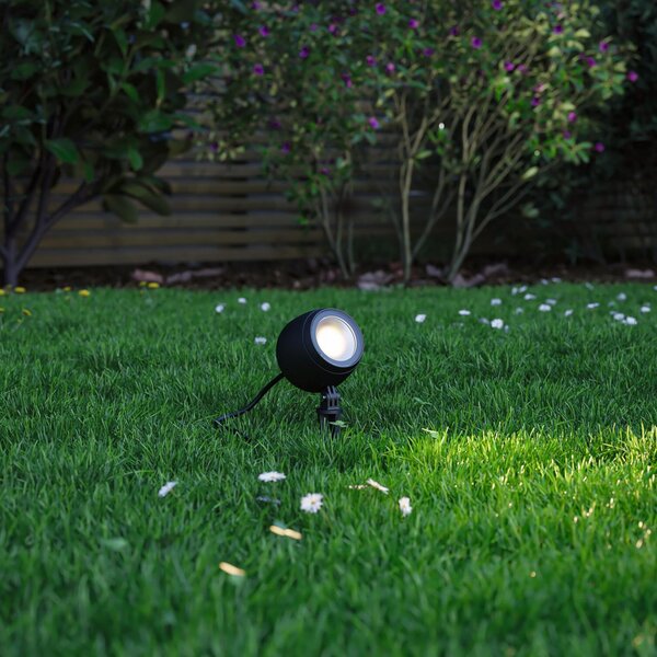 Paulmann Plug & Shine Spot LED Kikolo, 3.000 K, 20°, aluminiu, reglabil, Negru, Plastic