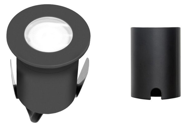 EVN 652120A lampă LED încast. în sol 220-240V rot., Negru, Metal, Modern, Corpuri de iluminat încastrate rotunde