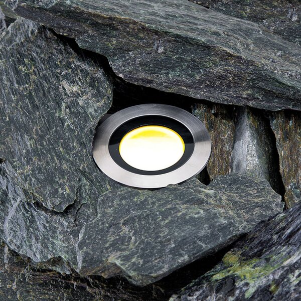 EVN P68102 lampă LED încastrat în sol, 350mA, reglabil, Metalic, Metal, Modern, Corpuri de iluminat încastrate rotunde