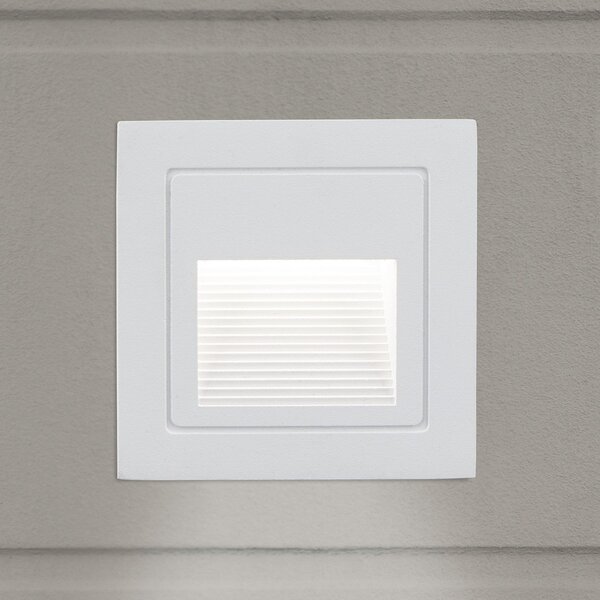 ORION Aplică încastrată Loro LED, alb, lățime 8,5 cm, aluminiu, Alb, Aluminiu, Modern, Luminile încastrate unghiulare