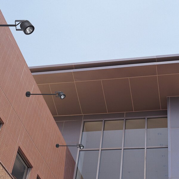 LCD Spot de perete LED pentru exterior 5012, negru, aluminiu, sticlă, 68 cm, Negru, Aluminiu, Modern