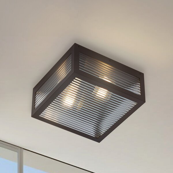 Lindby Lampa de tavan pentru exterior Bolgar, negru, metal, sticlă, reglabil, Negru, Metal, Modern