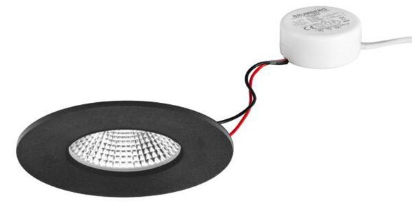 BRUMBERG BB20 IP65 încastr RC driver rotund negru, reglabil, Negru, Baie, Corpuri de iluminat încastrate rotunde