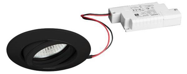 BRUMBERG BB13 încastrat dim2warm RC negru mat, reglabil, Negru, Hol, Aluminiu, Corpuri de iluminat încastrate rotunde