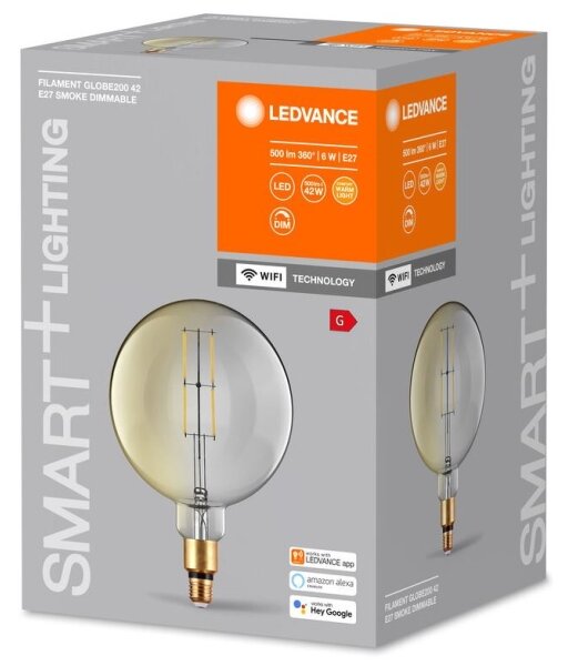 Bec LED dimabil Ledvance SMART+ GLOBE G200 E27/6W/230V 2500K Wi-Fi