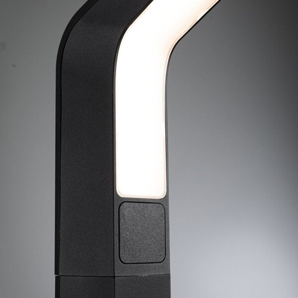 Paulmann LED pentru iluminat de stradă Merano, senzor, aluminiu, antracit, Negru, Aluminiu