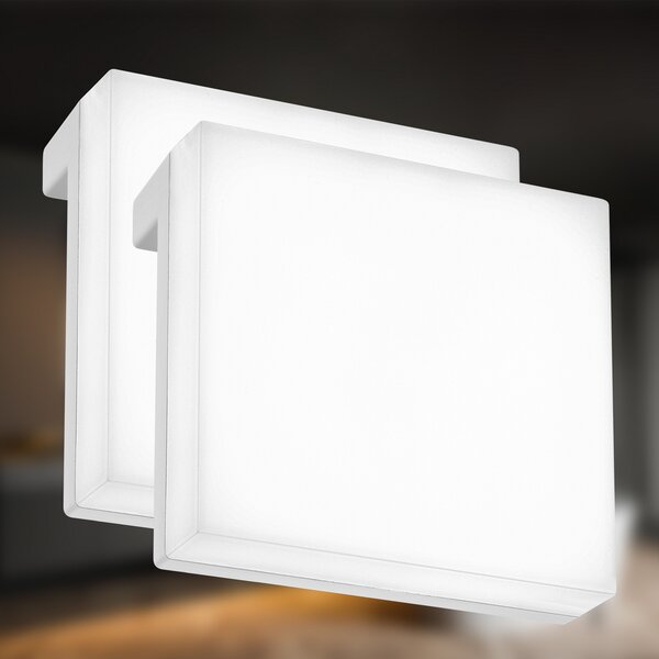 Briloner Lumină LED pentru oglindă Aniani, alb, 4.000 K, set de 2, Alb, Baie, Plastic, Modern