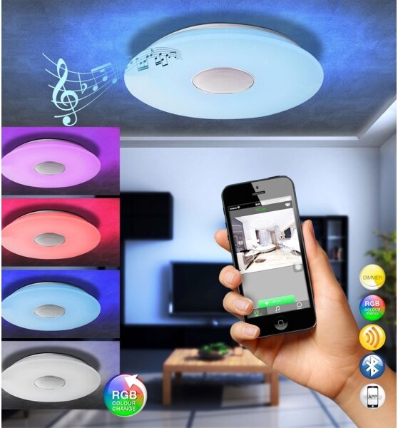 Plafonieră LED cu telecomandă NICOLE 1xLED/50W/230V Globo 41329N