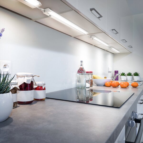 B.K. Licht Lampă LED pentru dulapuri Gina, albă, 2.700 K/4.000 K, Alb, Bucătărie, Plastic
