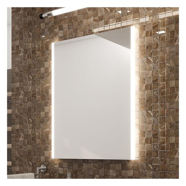 NIMCO ZP 11001 - Oglindă LED de baie cu iluminare de fundal, 6500K, 70 x 50 cm, IP44