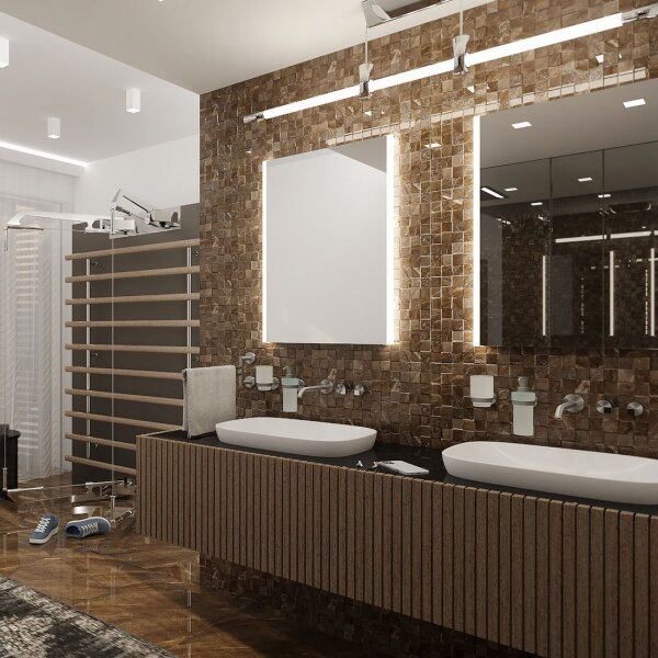 NIMCO ZP 11001 - Oglindă LED de baie cu iluminare de fundal, 6500K, 70 x 50 cm, IP44