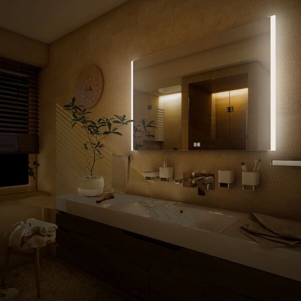 NIMCO ZP 11003VX - Oglindă LED pentru baie cu iluminare integrată, 3000-6500K, 70x80 cm, IP44