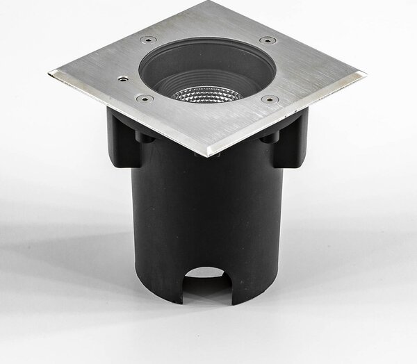 EVN Pentola Lampă încastrată din oțel inoxidabil 13,5x13,5 3.000K, Metalic, Metal, Corpuri de iluminat încastrate rotunde