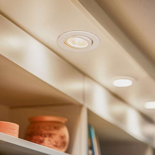 BRUMBERG proiector înc. LED 38° rot. alb 2.700K, Alb, Hol, Metal, Modern, Corpuri de iluminat încastrate rotunde