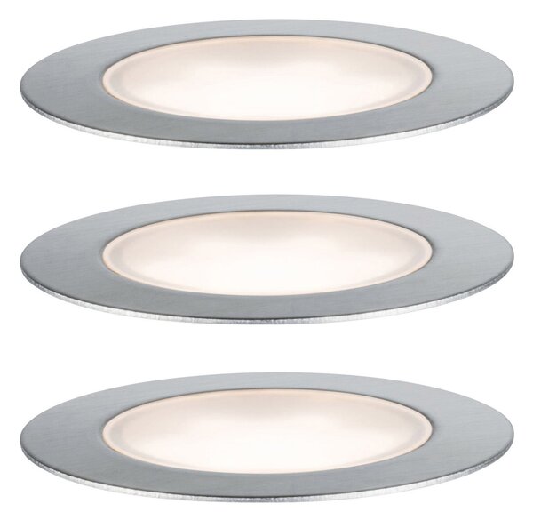 Paulmann Plug & Shine Floor Eco set de bază 3 3000K, reglabil, Gri, Metal, Modern, Corpuri de iluminat încastrate rotunde