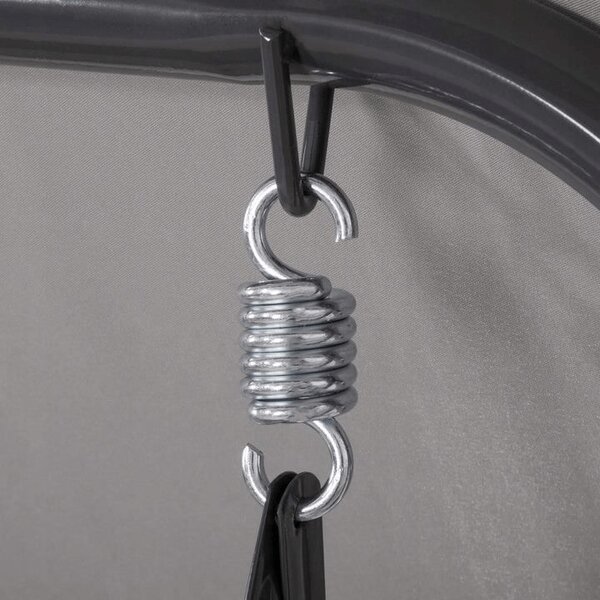 Balansoar gradina gri, 3 persoane, structura metal, 170 x 110 x 153 cm