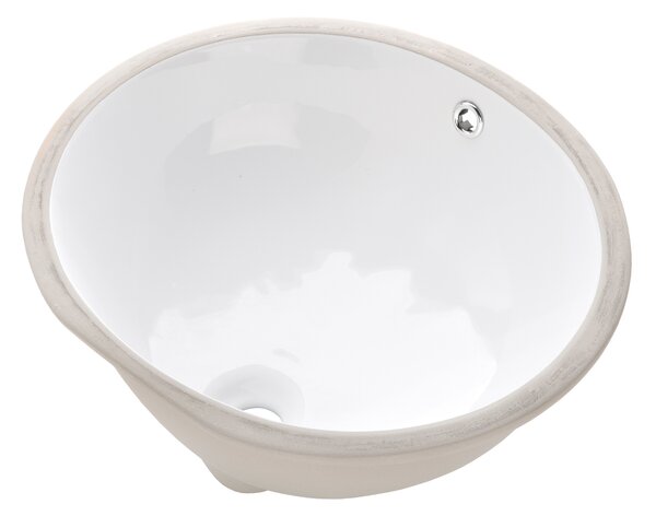 Invena Mykonos lavoar 49x40 cm ovale sub blat alb luciu CE-50-001