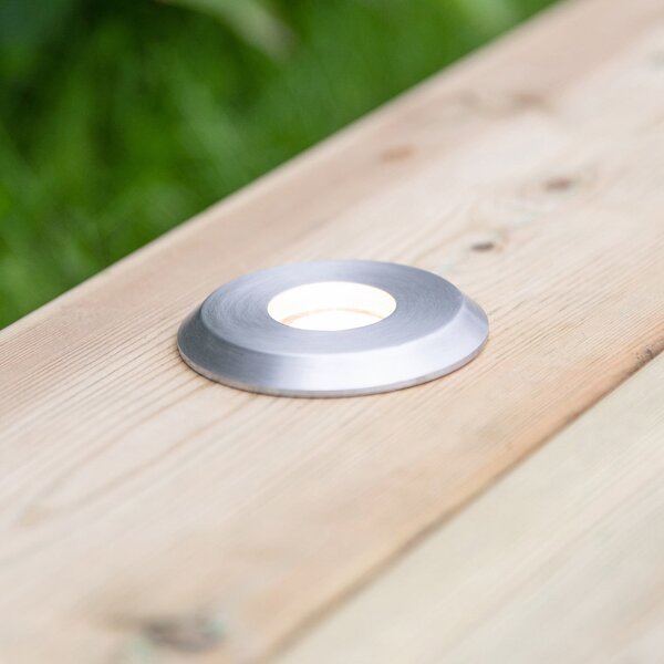 Markslöjd Lampă LED încastrabilă Garden 24 Decklight, argintiu, lumină în partea, reglabil, Gri, Metal, Modern, Încastrate în sol