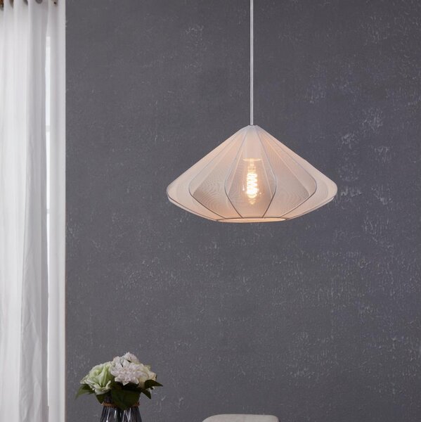Lustră pe cablu Eglo 43997 DOLWEN 1xE27/40W/230V d. 42,5 cm alb