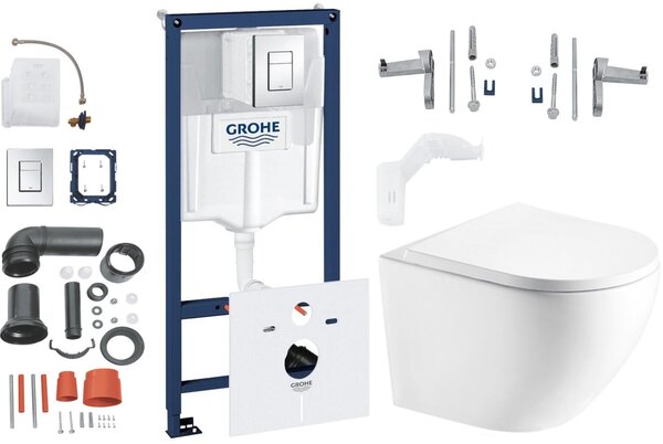 Set cadru încastrat Grohe Rapid SL 38827000, vas WC cu capac soft-close Hagser Beno HGR20000042