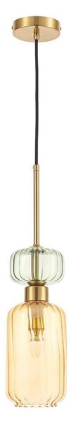 Lustră pe cablu MOLLY 1xE14/40W/230V d. 12 cm auriu/portocaliu/verde