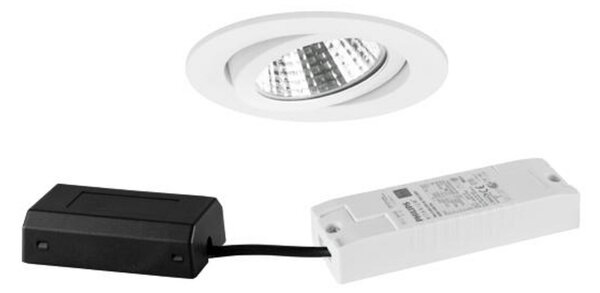BRUMBERG BB03 cutie con încastrat DALI alb struct, reglabil, Alb, Hol, Aluminiu, Corpuri de iluminat încastrate rotunde