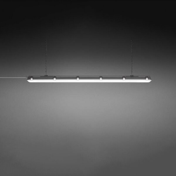 BRUMBERG Humid One Pro Lampă de baie cu LED DALI 119cm, reglabil, Gri, Oțel inoxidabil