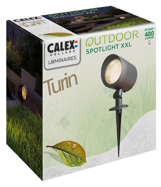 Calex LED lumina reflectoarelor pentru exterior, cu vârf de pământ,, Negru, Plastic, Modern