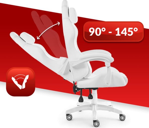 Scaun de gaming ergonomic HC-1014 - alb