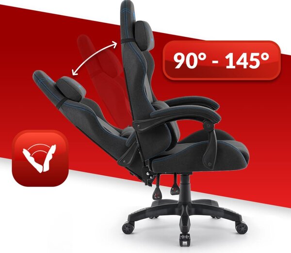 Scaun ergonomic tesatura pentru jocuri HC-1014 Albastru