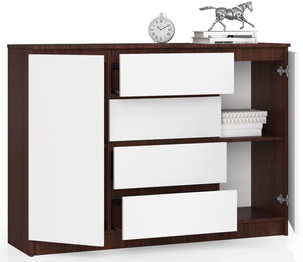 Comodă Keanu IV (wenge + Alb). Promo -19%. 1151980