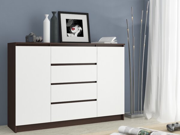 Comodă Keanu IV (wenge + Alb). Promo -19%. 1151980