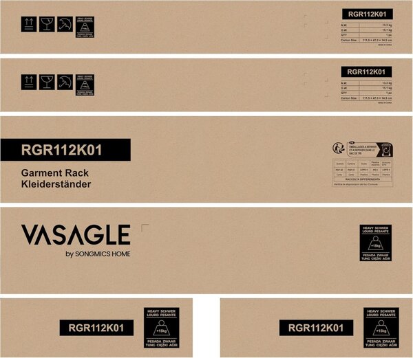 Cuier Vasagle Turcoaz 100x45x160 cm