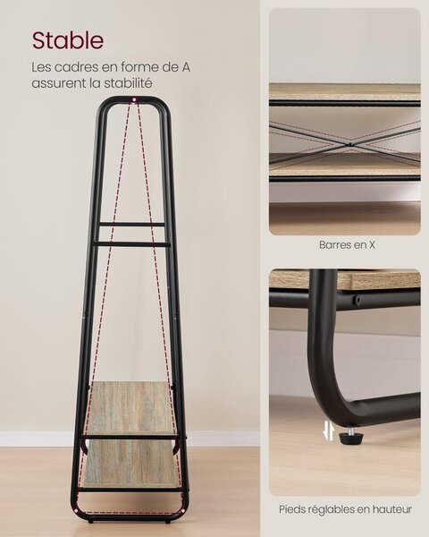 Cuier Vasagle Turcoaz 100x45x160 cm