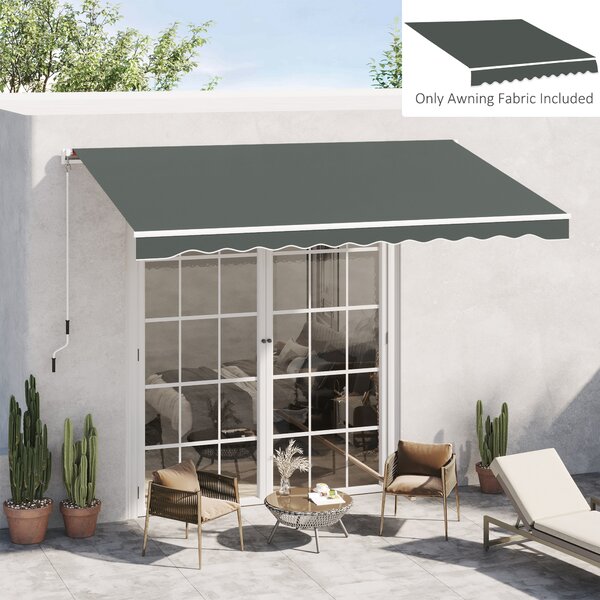 Outsunny Pânză de Înlocuire pentru Copertină Retractabilă cu Protecție UV 30+, 3,82x2,4 m, Gri | Aosom Romania