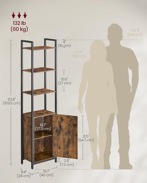 Biblioteca Maro Vasagle 40x24x159.5 cm