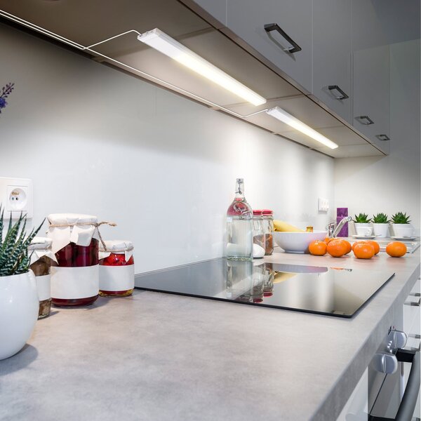 B.K. Licht Lumină LED pentru dulapuri Lord, lungime 57,5 cm, argintiu, 3.000 K, Metalic, Bucătărie