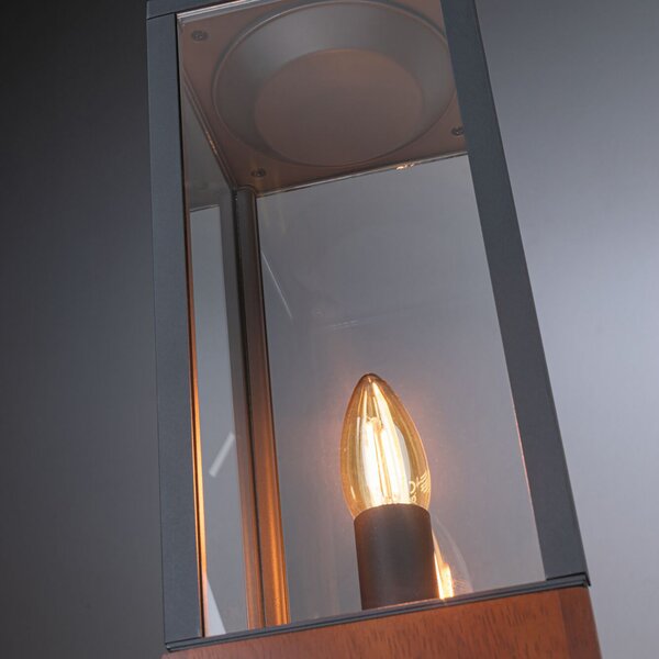 Paulmann Plug & Shine Venea piedestal lampă înălțime 40cm, reglabil, Negru, Lemn