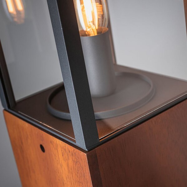 Paulmann Plug & Shine Venea piedestal lampă înălțime 40cm, reglabil, Negru, Lemn